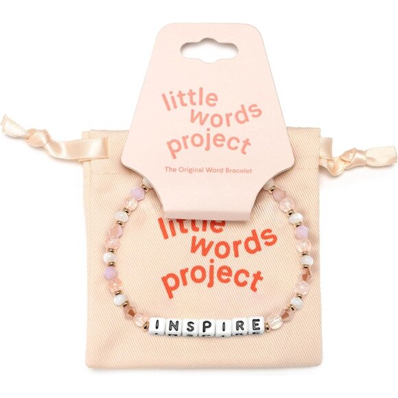 Inspire Colorful Beaded Brass Bracelet with Positive Message, M/L - Picture 2 of 7